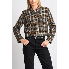 Ted Baker Ted Baker Jackson Plaid Cropped Jacket