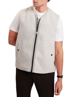 Ted Baker Ted Baker Klauson Fleece Zip Front Sweater Vest