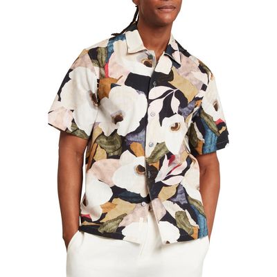 Ted Baker Ted Baker Langdon Floral Short Sleeve Cotton Buttion-Up Shirt