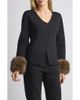 Ted Baker Ted Baker Linda Faux Fur Cuff Cardigan - 1