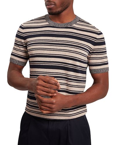 Ted Baker Ted Baker Linen Blend Stripe Knitted Tee