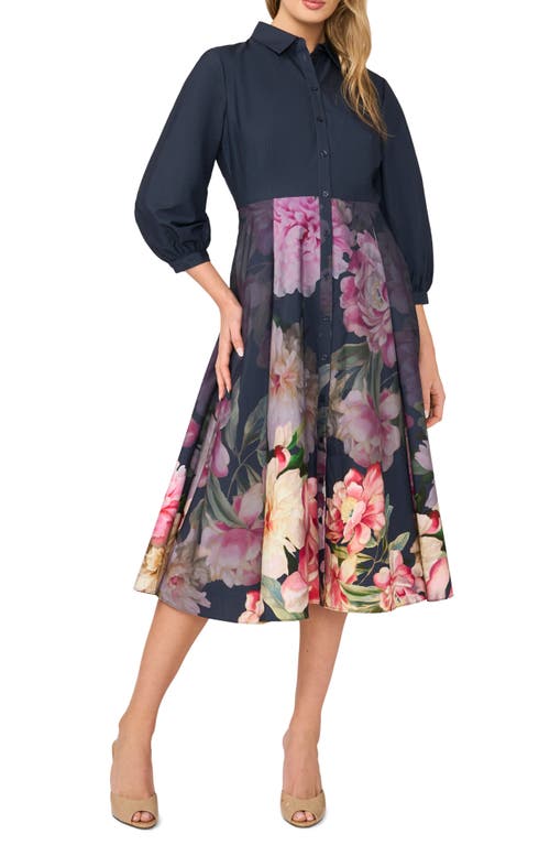 Ted Baker - Meredith Placed Floral Cotton Midi Shirtdress