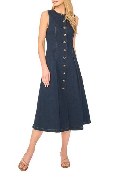 Ted Baker Ted Baker Mia Pleated Denim Button-Up Midi Dress