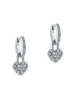 Ted Baker Ted Baker Pari Pave Crystal Padlock Huggie Drop Earrings, 0.5L