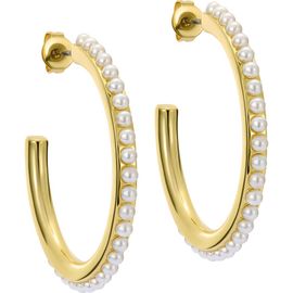 Ted Baker Ted Baker Peraa Medium Pearl Hoop Earrings