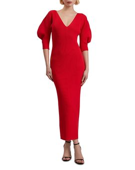 zw collection embroidered linen dress LINEN LILY EMBROIDERY MAXI DRESS main image 1