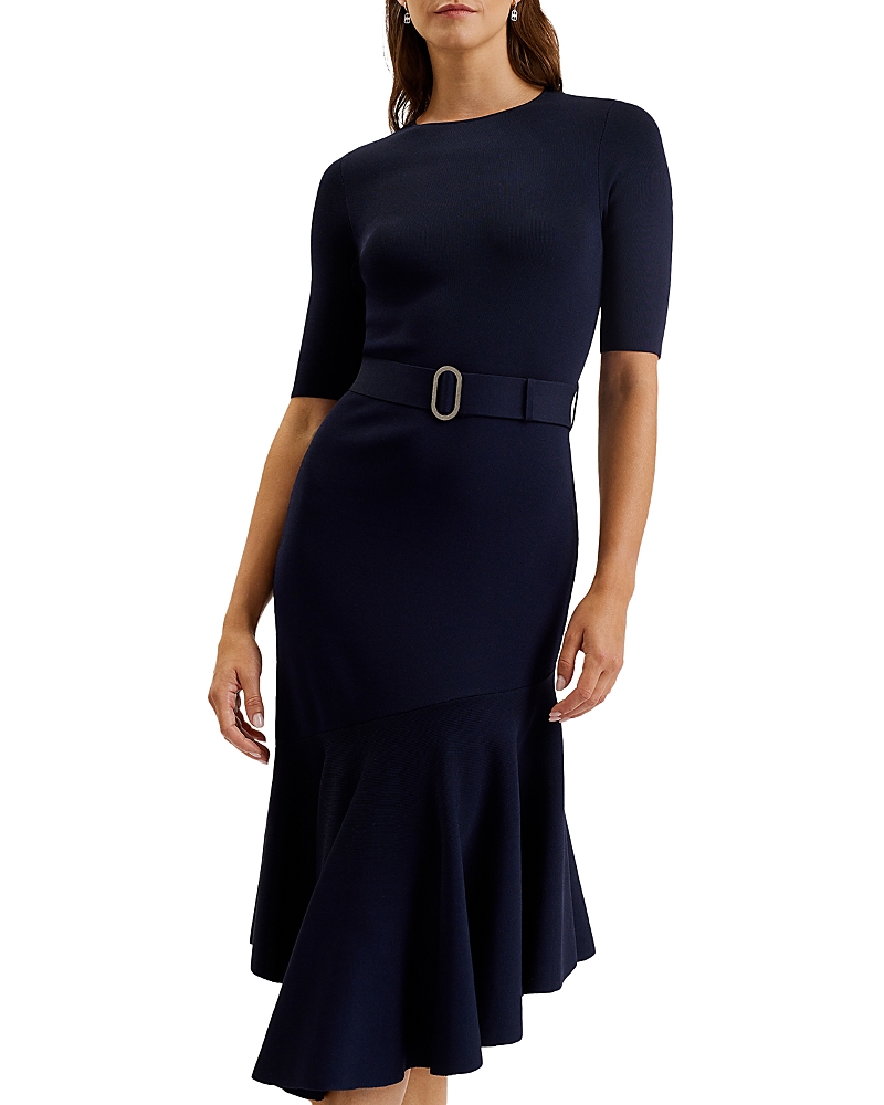 ted baker women's samalee knit midi dress reviews Draped bust trim