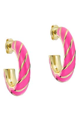 Ted Baker Ted Baker Tiffany Twist Enamel Hoop Earrings