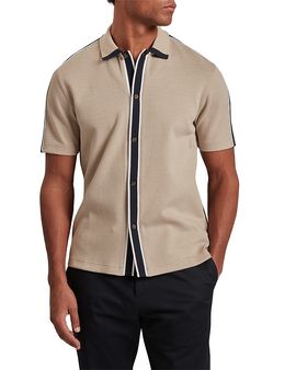 Ted Baker Ted Baker Tirvin Short Sleeve Two Tone Sweater Polo