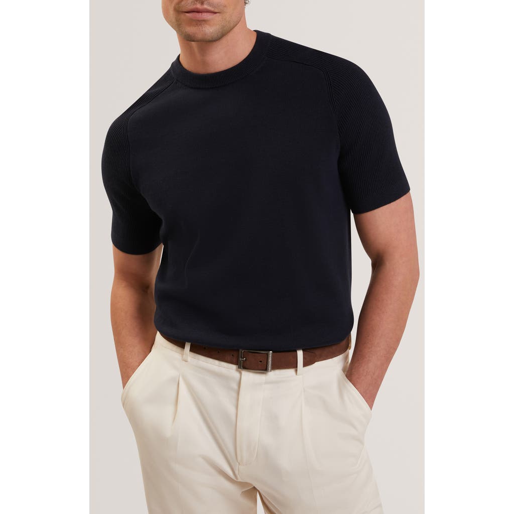 Ted Baker Ted Baker Torrent Short Sleeve Cotton & Wool Sweater
