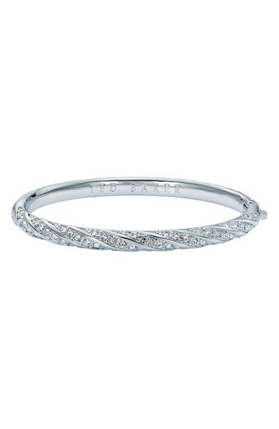 Ted Baker Ted Baker Torvi Crystal Twist Hinged Bangle