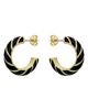 Ted Baker Ted Baker Trinna Twisted Enamel Hoop Earrings - 3