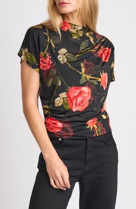 Ted Baker Ted Baker Valentina Rose Draped Neck Top