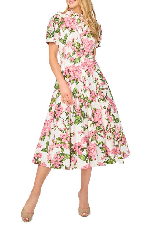 Ted Baker Ted Baker Violet Floral Cotton Midi Shirtdress