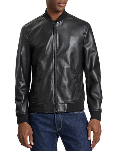 Ted Baker Ted Baker Waggoner Leather Bomber Jacket