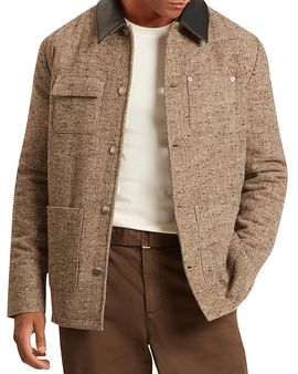 Ted Baker Ted Baker Wallton Wool Blend Nep Tweed Chore Jacket