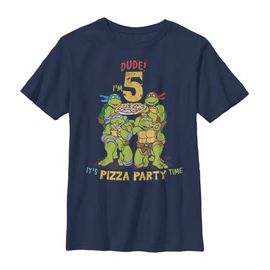 TEENAGE MUTANT NINJA TURTLES TEENAGE MUTANT NINJA TURTLES Boys' 5th Birthday Pizza Party Short Sleeve Graphic T-Shirt