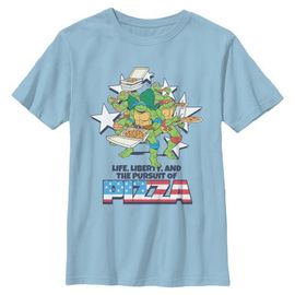 TEENAGE MUTANT NINJA TURTLES TEENAGE MUTANT NINJA TURTLES Boys' Liberty and the Pursuit of Pizza Short Sleeve Graphic T-Shirt