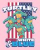 TEENAGE MUTANT NINJA TURTLES TEENAGE MUTANT NINJA TURTLES Girls' American Red White and Blue Turtley Short Sleeve Graphic T-Shirt - 2