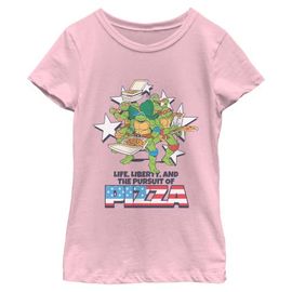TEENAGE MUTANT NINJA TURTLES TEENAGE MUTANT NINJA TURTLES Girls' Liberty and the Pursuit of Pizza Short Sleeve Graphic T-Shirt