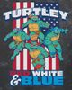 TEENAGE MUTANT NINJA TURTLES TEENAGE MUTANT NINJA TURTLES Junior's American Red White and Blue Turtley Short Sleeve Cropped T-Shirt - 2