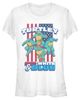 TEENAGE MUTANT NINJA TURTLES TEENAGE MUTANT NINJA TURTLES Junior's American Red White and Blue Turtley Short Sleeve Graphic T-Shirt  - 1