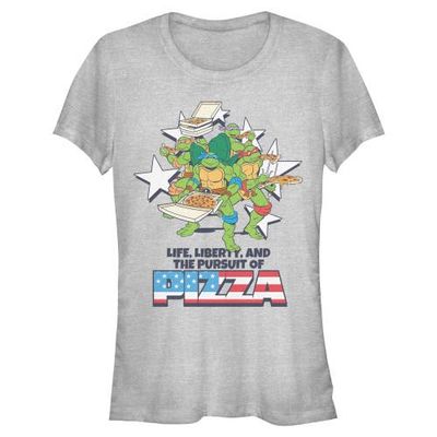 TEENAGE MUTANT NINJA TURTLES TEENAGE MUTANT NINJA TURTLES Junior's Liberty and the Pursuit of Pizza Short Sleeve Graphic T-Shirt