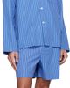 Tekla Tekla Blue & Black Poplin Pyjama Shorts - 4