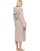 Tekla Tekla Brown & White Terry Hooded Bathrobe - 3