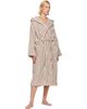 Tekla Tekla Brown & White Terry Hooded Bathrobe - 4