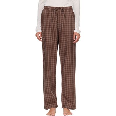 Tekla Tekla Brown Fine Twill Pyjama Pants