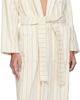 Tekla Tekla Off-White & Beige Terry Classic Bathrobe - 4