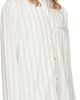 Tekla Tekla Off-White & Navy Poplin Long-Sleeved Pyjama Shirt - 2
