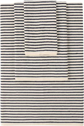 Tekla Tekla Off-White & Navy Striped Towel Set, 3 pcs