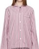 Tekla Tekla Pink & Off-White Poplin Long-Sleeved Pyjama Shirt - 1
