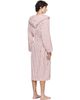 Tekla Tekla Pink & Off-White Terry Hooded Bathrobe - 3