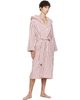 Tekla Tekla Pink & Off-White Terry Hooded Bathrobe - 4