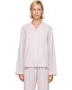 Tekla Tekla Pink Fine Twill Long-Sleeved Pyjama Shirt - 1