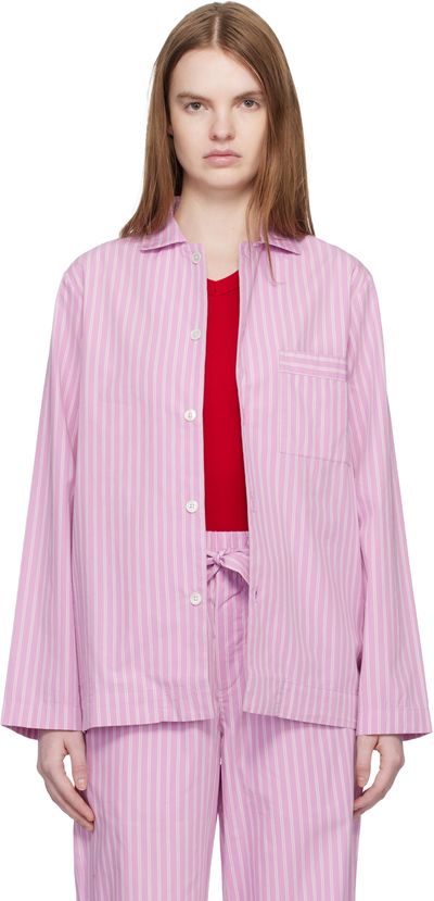 Tekla Tekla Pink Long-Sleeved Pyjama Shirt
