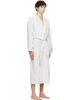 Tekla Tekla White & Blue Terry Classic Bathrobe - 2