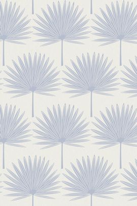 Tempaper & Co. Stamped Palm Blue Peel and Stick Wallpaper