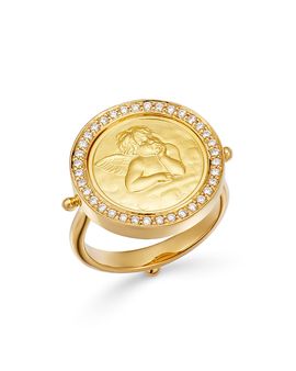 Temple St. Clair Temple St. Clair 18K Yellow Gold Angel Diamond Ring