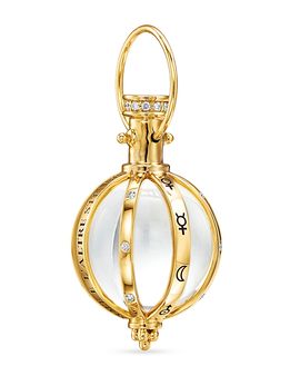 Temple St. Clair Temple St. Clair 18K Yellow Gold Celestial Astrid Crystal & Diamond Amulet Pendant