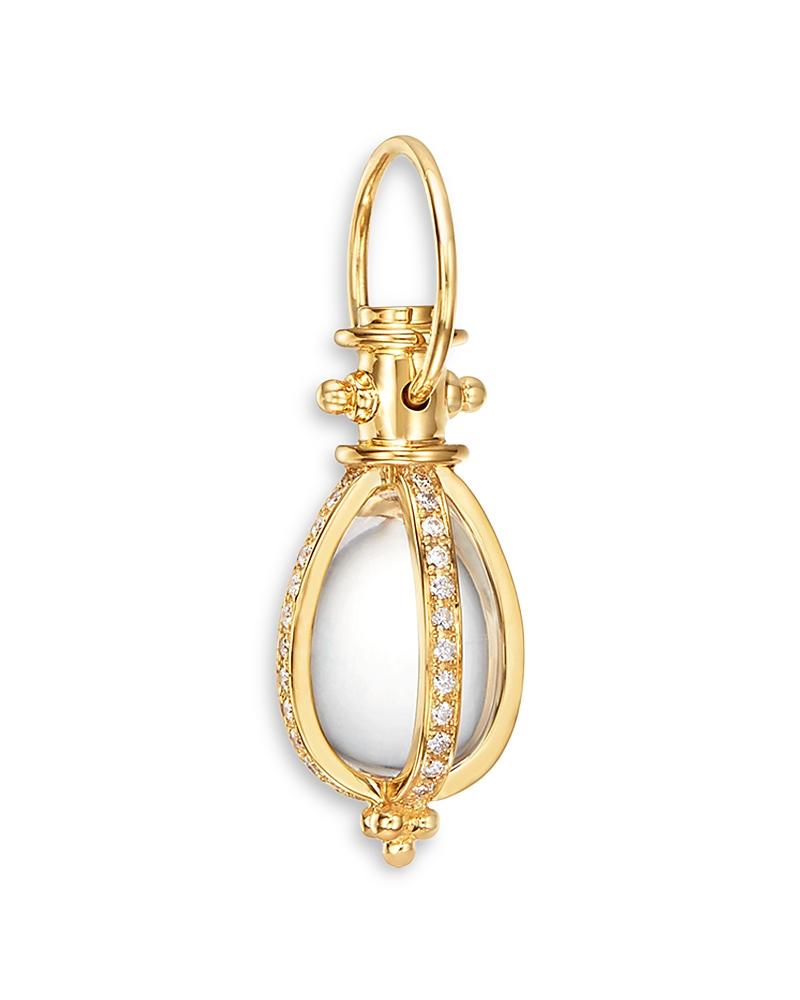 Temple St. Clair Temple St. Clair 18K Yellow Gold Crystal & Diamond Pave Amulet Pendant