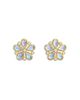Temple St. Clair Temple St. Clair 18K Yellow Gold Fj Blue Moonstone & Diamond Luna Flower Stud Earrings - 1