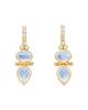 Temple St. Clair Temple St. Clair 18K Yellow Gold Moonstone & Diamond Drop Earrings - 1