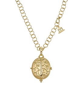 Temple St. Clair Temple St. Clair 18K Yellow Gold Tree of Life Locket with Diamonds