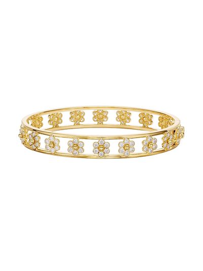 Temple St. Clair Women's Fiori 18K Yellow Gold & 2.96 TCW Diamond Bangle