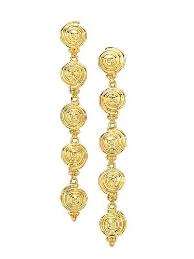 Temple St. Clair Women's Florence86 18K Yellow Gold Spiral Multi-Drop Earrings