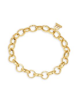 Temple St. Clair Women's Florence86 Temple Charm 18K Yellow Gold Bracelet/7.5"